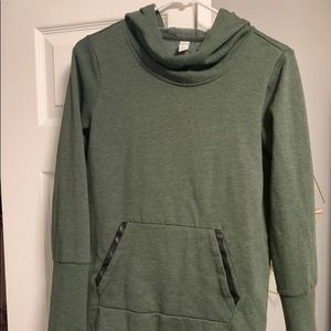 Lolë long hoodie olive green kangaroo pocket ladies Small